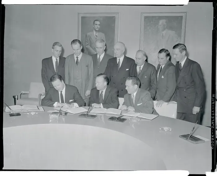 Framed Print : Henry Ford Jr. Signing Historic Agreement Framed Print : Henry Ford Jr. Signing Historic Agreement