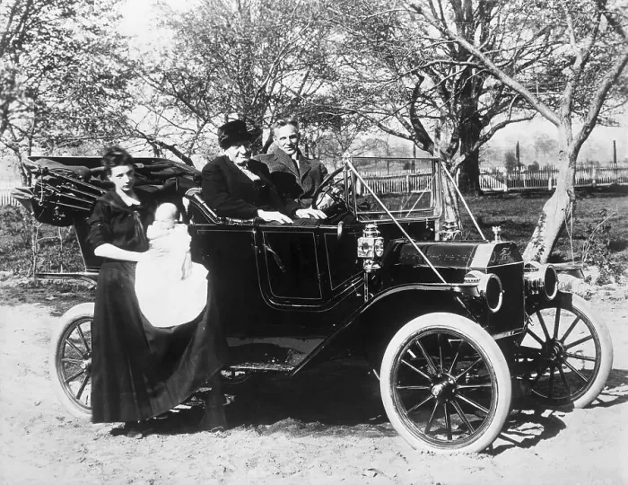 Framed Print : Henry Ford in a Model T Framed Print : Henry Ford in a Model T