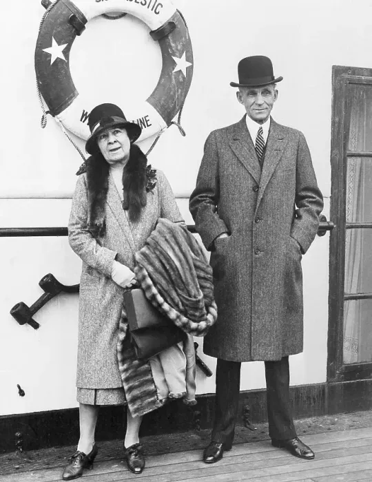 Framed Print : Henry Ford and Wife Arriving in England Framed Print : Henry Ford and Wife Arriving in England