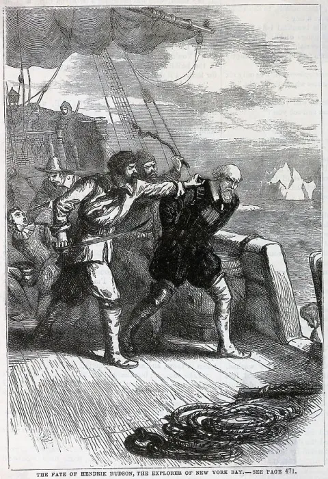 Framed Print : Henry Hudson Being Sent Off Of Ship Framed Print : Henry Hudson Being Sent Off Of Ship