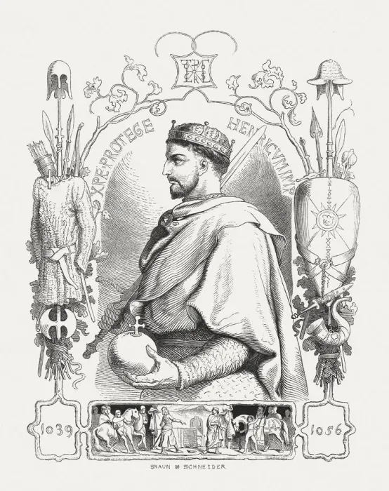 Framed Print : Henry III (1017-1056), Holy Roman Emperor, published in 1876 Framed Print : Henry III (1017-1056), Holy Roman Emperor, published in 1876
