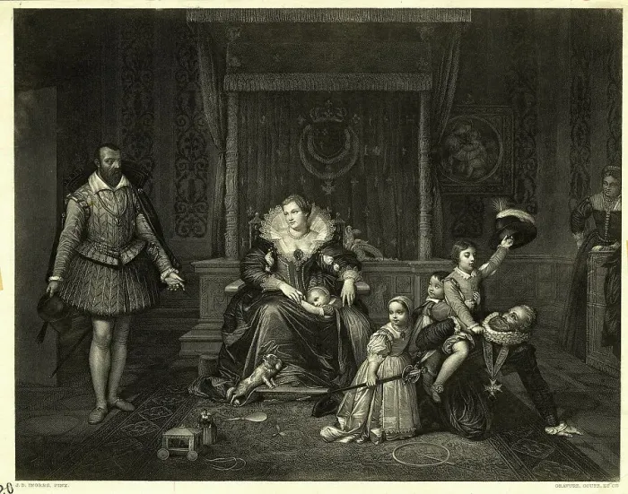 Framed Print : Henry IV Of France Playing With Children Framed Print : Henry IV Of France Playing With Children
