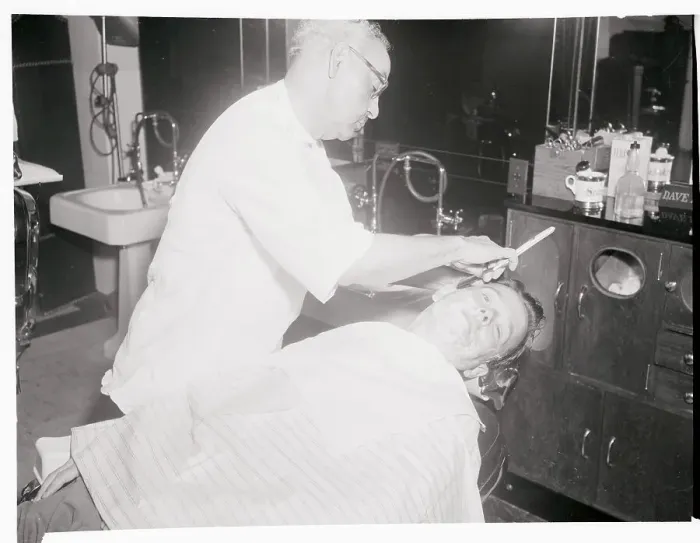 Framed Print : Henry Jackson Getting Shaved in Senatorial Barber Shop Framed Print : Henry Jackson Getting Shaved in Senatorial Barber Shop