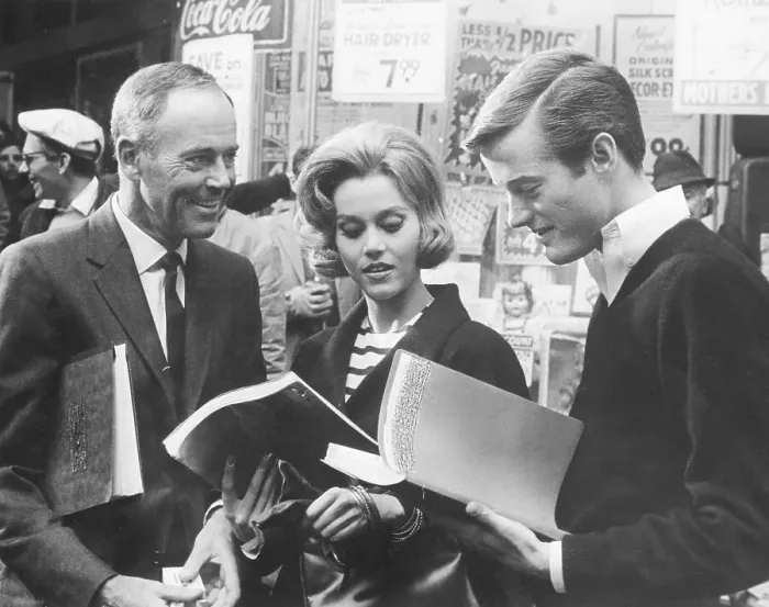 Framed Print : Henry, Jane and Peter Fonda Studying Scripts Framed Print : Henry, Jane and Peter Fonda Studying Scripts