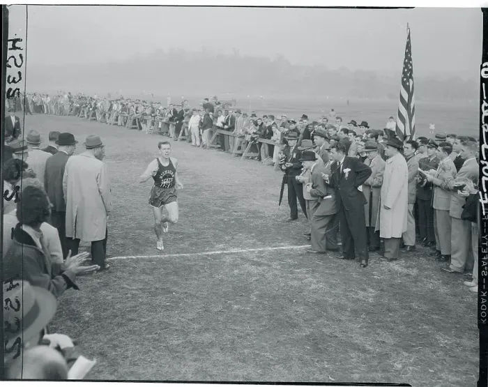 Framed Print : Henry Kennedy Crossing the Finish Line