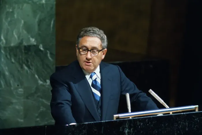 Framed Print : Henry Kissinger Addressing World Body Framed Print : Henry Kissinger Addressing World Body