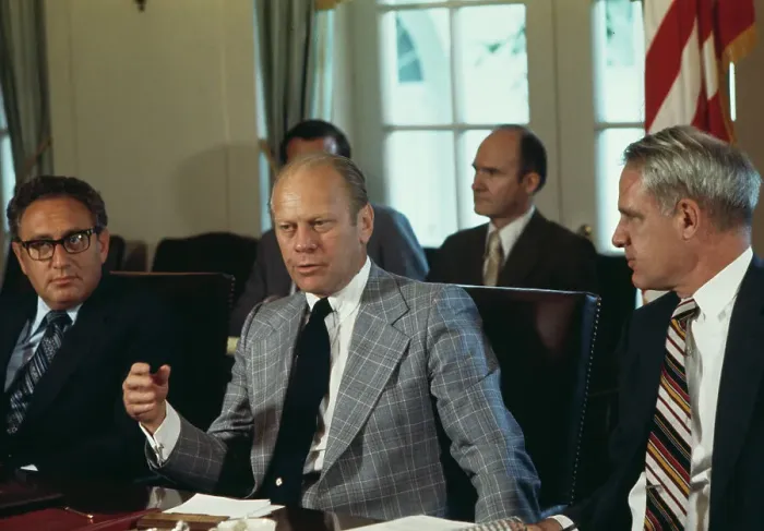 Framed Print : Henry Kissinger And Gerald Ford