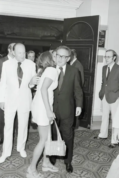 Framed Print : Henry Kissinger Receiving Kiss Framed Print : Henry Kissinger Receiving Kiss