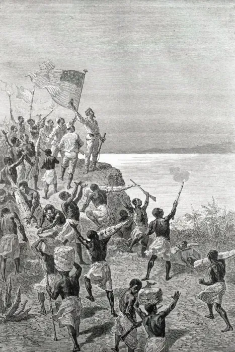 Framed Print : Henry Morton Stanley illustration 1873 the Earth and her People Framed Print : Henry Morton Stanley illustration 1873 the Earth and her People
