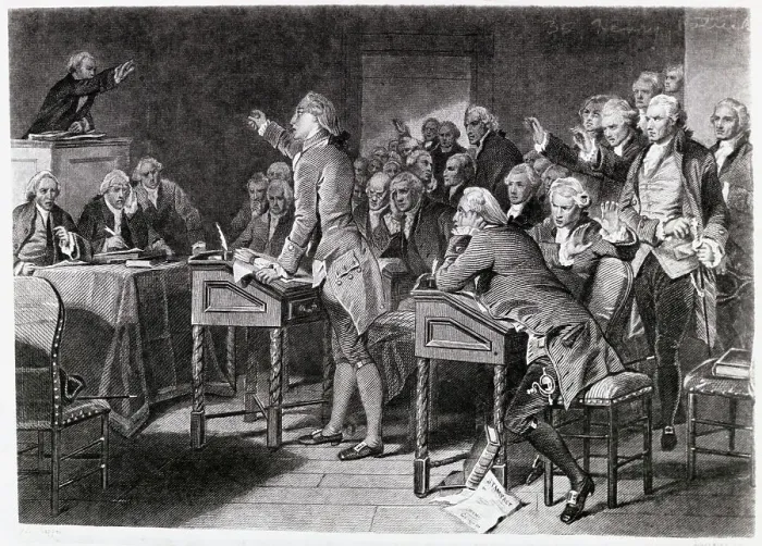 Framed Print : Henry Patrick Addressing Assembly Framed Print : Henry Patrick Addressing Assembly