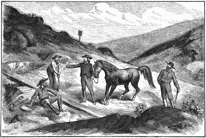 Framed Print : Henry T. P. Comstock Discovers Silver