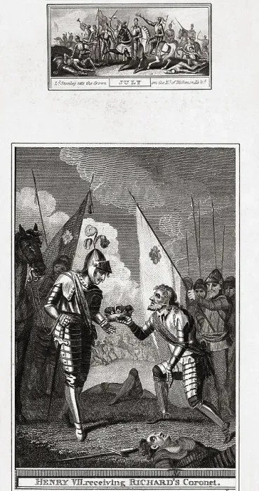 Framed Print : Henry VII After Winning Battle on Bosworth Field Framed Print : Henry VII After Winning Battle on Bosworth Field