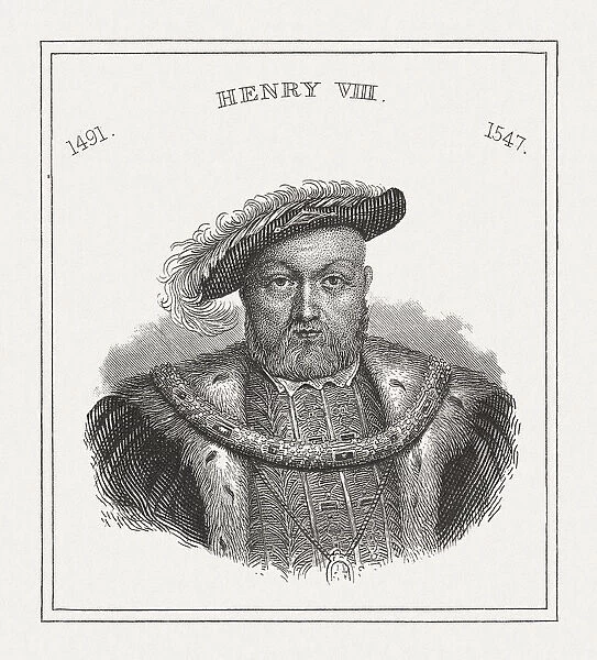 Henry VIII (1491-1547), King of England, steel engraving, published 1843