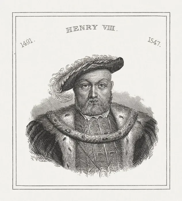 Framed Print : Henry VIII (1491-1547), King of England, steel engraving, published 1843