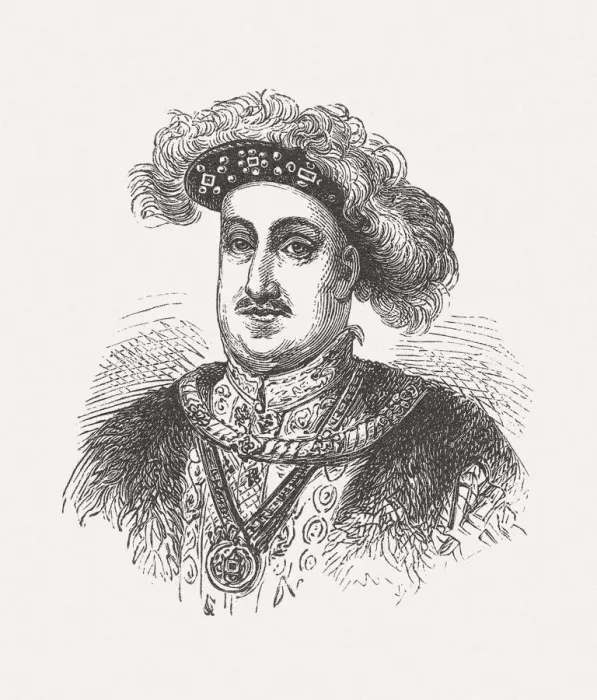 Framed Print : Henry VIII of England (1491-1547), wood engraving, published in 1881 Framed Print : Henry VIII of England (1491-1547), wood engraving, published in 1881