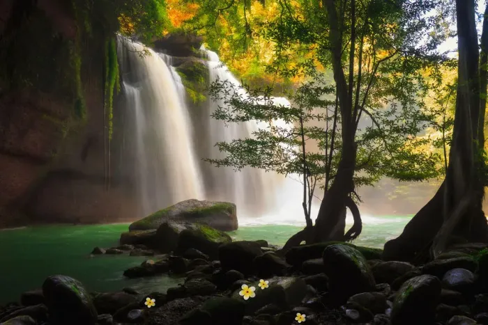 Framed Print : Heo Suwat Waterfall, Khao Yai National Parks