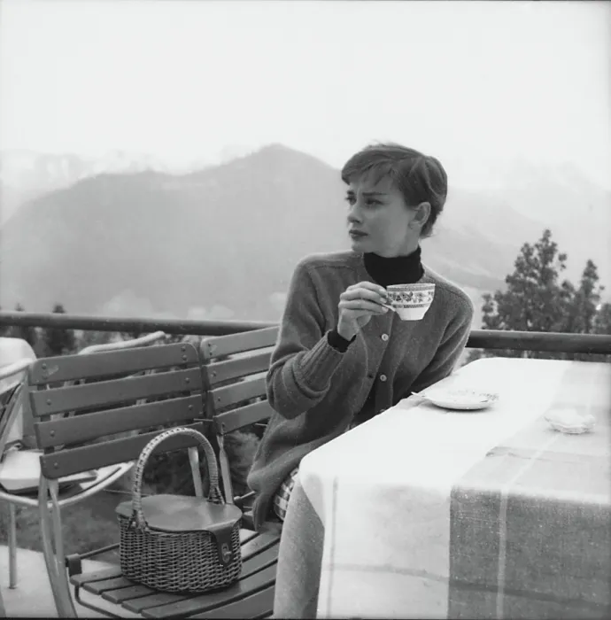 Framed Print : Hepburn Takes Tea Framed Print : Hepburn Takes Tea