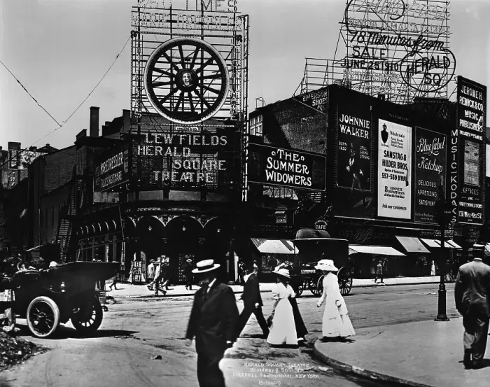 Framed Print : Herald Square Theater, View Of Street