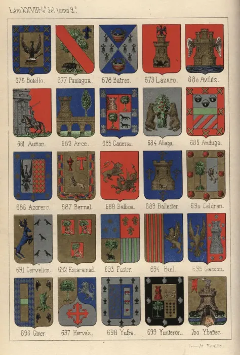 Framed Print : Heraldry, Coats of Arms of Spain Framed Print : Heraldry, Coats of Arms of Spain