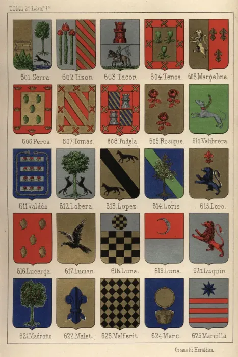 Framed Print : Heraldry, Coats of Arms of Spain Framed Print : Heraldry, Coats of Arms of Spain