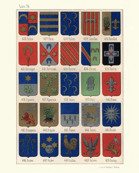 Framed Print : Heraldry, Coats of Arms of Spain Framed Print : Heraldry, Coats of Arms of Spain