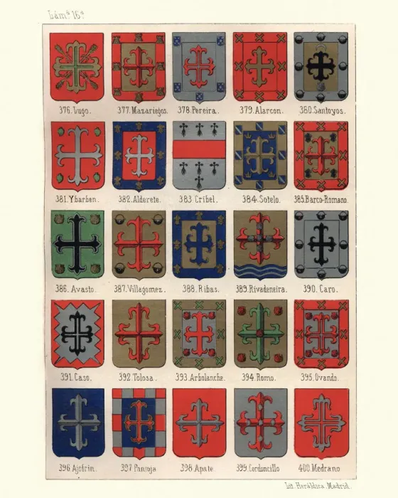 Framed Print : Heraldry, Coats of Arms of Spain Framed Print : Heraldry, Coats of Arms of Spain