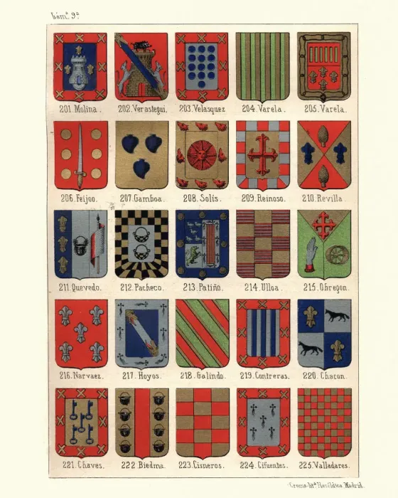 Framed Print : Heraldry, Coats of Arms of Spain Framed Print : Heraldry, Coats of Arms of Spain