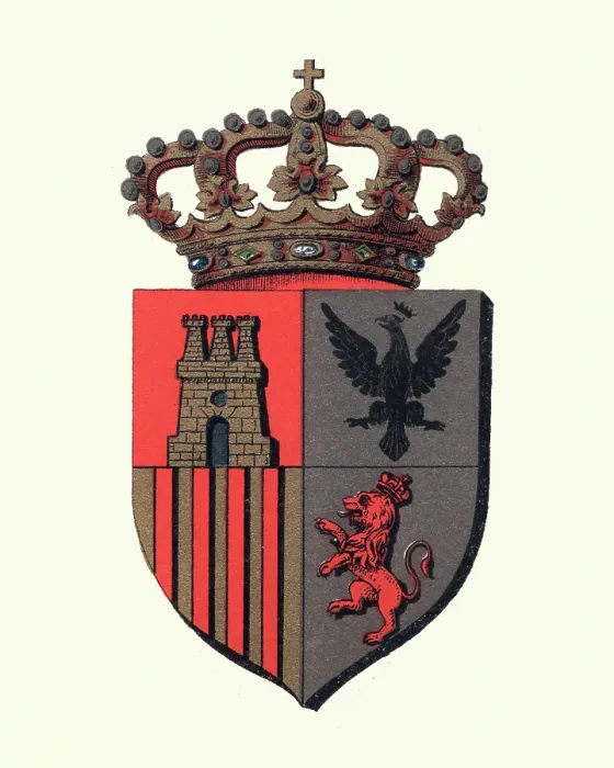 Framed Print : Heraldry - Heraldic crown and shield insignia Framed Print : Heraldry - Heraldic crown and shield insignia
