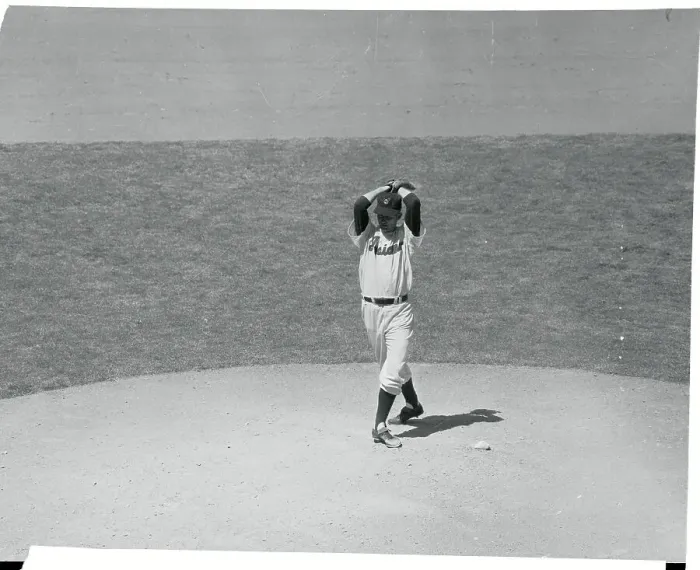 Framed Print : Herb Score with His Arms in Pitching Position Framed Print : Herb Score with His Arms in Pitching Position