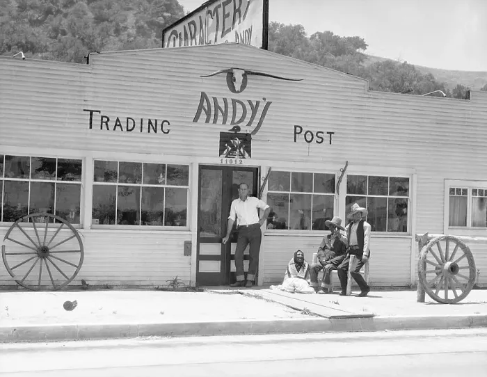 Framed Print : Herbert Andy Anderson at His Trading Post Framed Print : Herbert Andy Anderson at His Trading Post