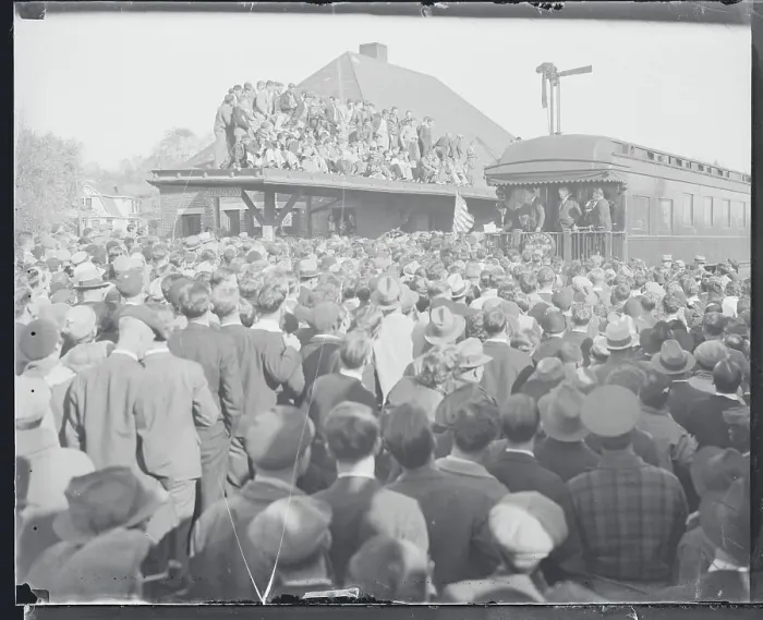 Framed Print : Herbert Hoover Addressing Crowds Framed Print : Herbert Hoover Addressing Crowds