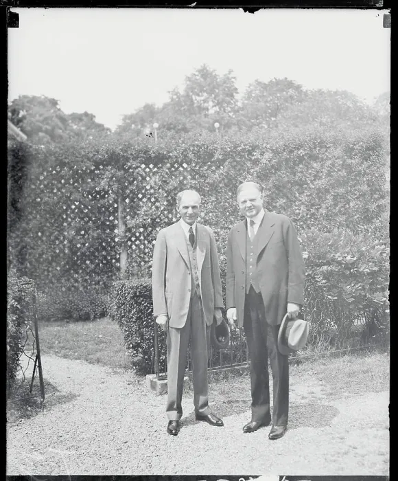 Framed Print : Herbert Hoover and Henry Ford Posing Framed Print : Herbert Hoover and Henry Ford Posing