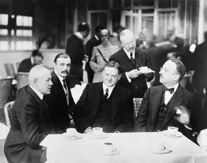 Framed Print : Herbert Hoover Meeting with French Officials Framed Print : Herbert Hoover Meeting with French Officials