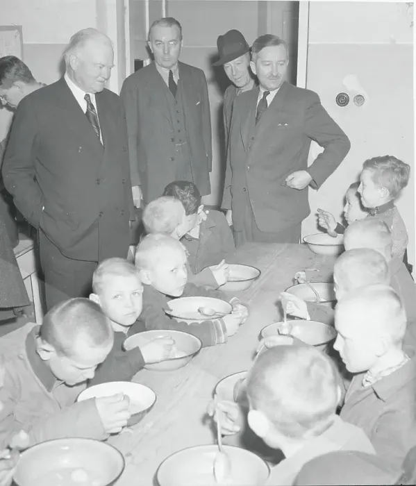 Framed Print : Herbert Hoover Observing Homeless Children Framed Print : Herbert Hoover Observing Homeless Children