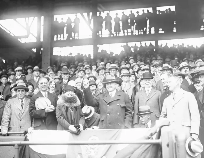 Framed Print : Herbert Hoover Officially Opening Baseball Season Framed Print : Herbert Hoover Officially Opening Baseball Season
