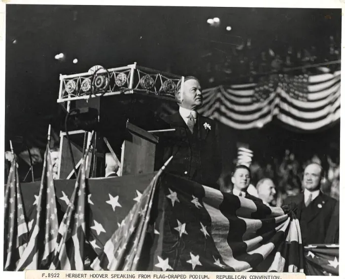 Framed Print : Herbert Hoover at Republican Convention Framed Print : Herbert Hoover at Republican Convention