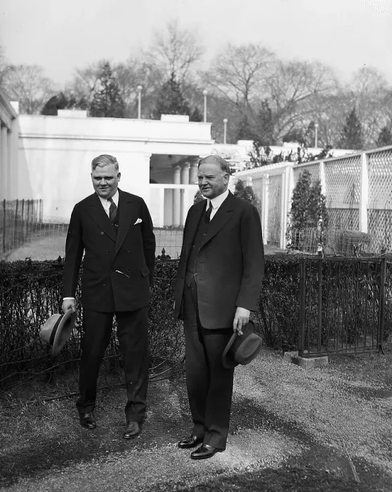 Framed Print : Herbert Hoover Says Goodbye George Akerson Framed Print : Herbert Hoover Says Goodbye George Akerson
