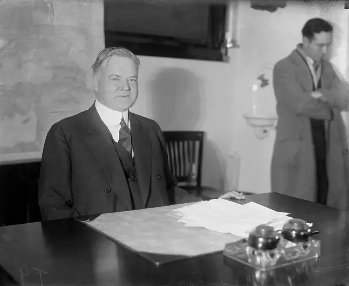 Framed Print : Herbert Hoover Sitting at His Desk Framed Print : Herbert Hoover Sitting at His Desk