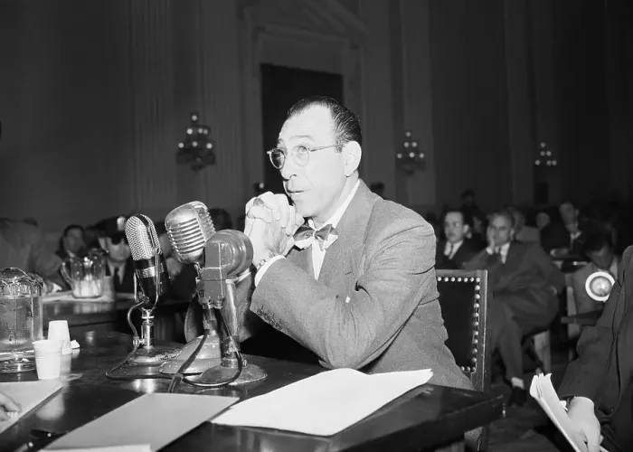 Framed Print : Herbert J. Biberman Testifying Framed Print : Herbert J. Biberman Testifying