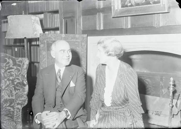 Framed Print : Herbert Lehman Conversing with Wife Framed Print : Herbert Lehman Conversing with Wife