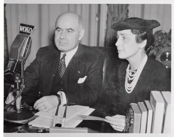 Framed Print : Herbert Lehman with Mrs Charless Whitney Framed Print : Herbert Lehman with Mrs Charless Whitney