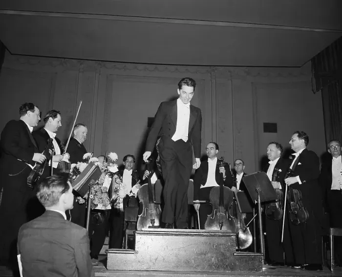 Framed Print : Herbert Von Karajan Bows To The Audience Framed Print : Herbert Von Karajan Bows To The Audience