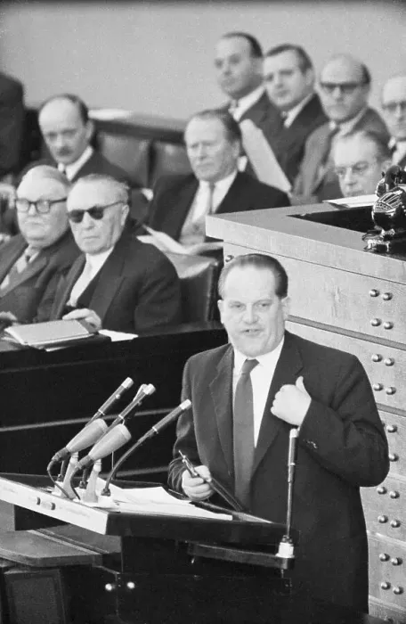 Framed Print : Herbert Wehner Speaking Before Parliament Framed Print : Herbert Wehner Speaking Before Parliament