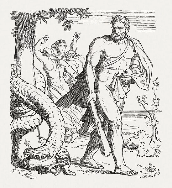 Hercules with the apples of the Hesperides, published in 1880
