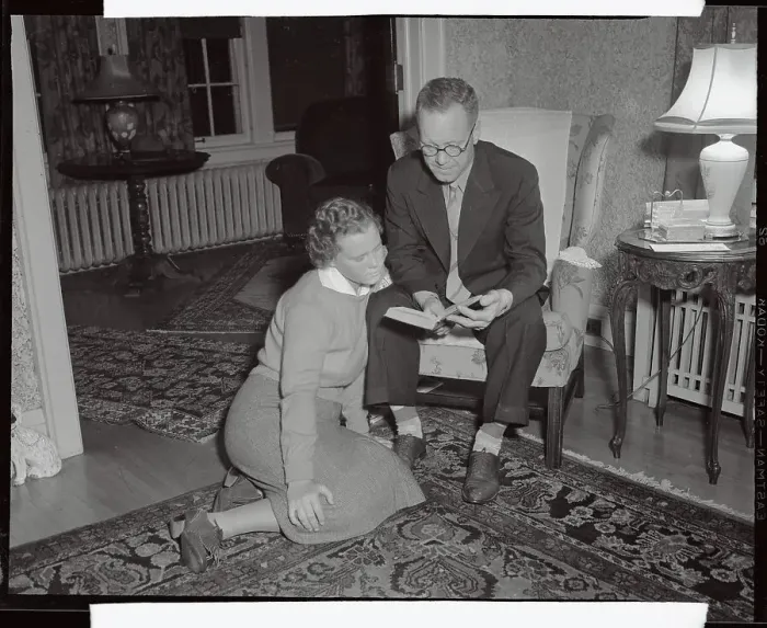 Framed Print : Herman L. Berg Reading to His Daughter Patty Berg Framed Print : Herman L. Berg Reading to His Daughter Patty Berg