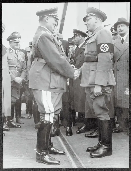 Framed Print : Hermann Goering and Herr Richter Shaking Hands Framed Print : Hermann Goering and Herr Richter Shaking Hands