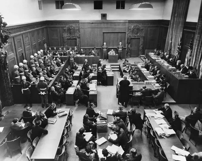 Framed Print : Hermann Goering on Trial at Nuremberg