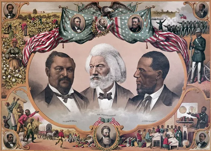 Framed Print : Heroes of the Colored Race Lithograph Framed Print : Heroes of the Colored Race Lithograph