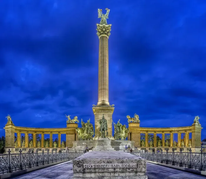 Framed Print : Heroess Square and Millennium Monument in Budapest