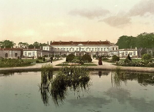 Herrenhausen Palace in Hanover, Lower Saxony, Germany, Historical, photochrome print from the 1890s